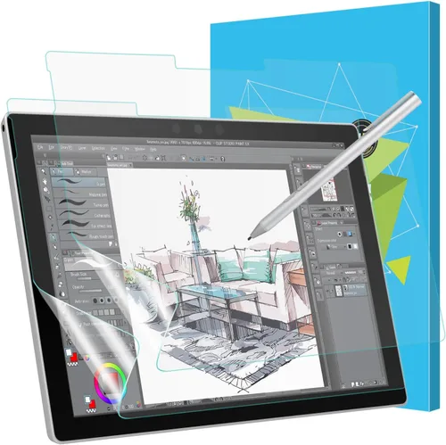 Vista 8 de MoKo Protector de pantalla mate para tableta Microsoft Surface Pro 7 Plus/Pro 7/Pro 6/Pro 5/Pro 4/Pro LTE, película PET antirreflejo, escritura