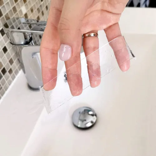 Vista 4 de Cinta adhesiva de doble cara resistente, cinta adhesiva nano de doble cara, cinta de montaje transparente tiras para colgar cuadros, cinta de pared