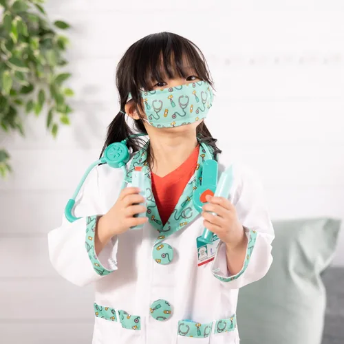 Vista 5 de Melissa & Doug - Disfraz para jugar a ser doctor (embalaje libre de frustración)