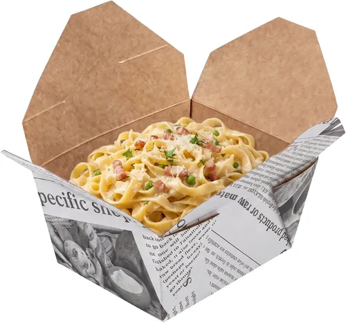 Vista 24 de Restaurantware Bio Tek - Cajas para llevar de 30 onzas, 200 loncheras para llevar, cierre de tabulación, resistentes al calor, desechables, de papel