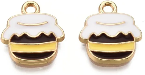 Vista 11 de DanLingJewelry Dijes de esmalte mini colgantes de esmalte para hacer joyas y bricolaje, Metal