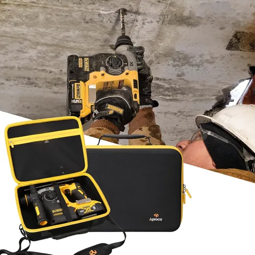 Vista 4 de Aproca - Funda para taladro de martillo giratorio DEWALT DCH273B 20V MAX SDS (solo caja) Bolsa de almacenamiento portátil