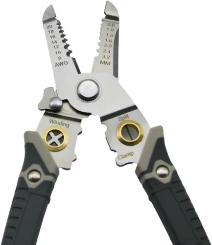 Vista 4 de TMAX 8-20 AWG Herramienta profesional para engarzar cables, cortador de alambre, crimpadora de cables, pelacables, herramientas de cableado