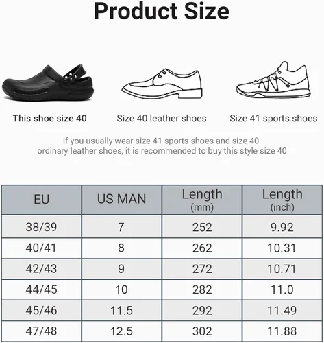Vista 4 de Zapatos de chef antideslizantes para hombre, zapatos impermeables para trabajo de enfermería para servicio de alimentos, restaurante, cocina