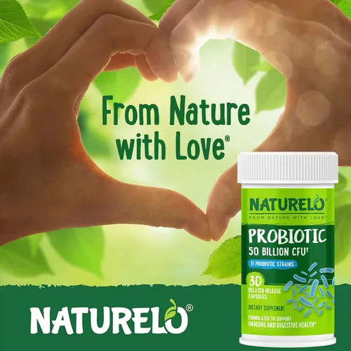 Vista 5 de NATURELO Probióticos para la salud digestiva - 50 mil millones de UFC, suplemento diario de 11 cepas - Estimula el sistema inmunológico, liberación