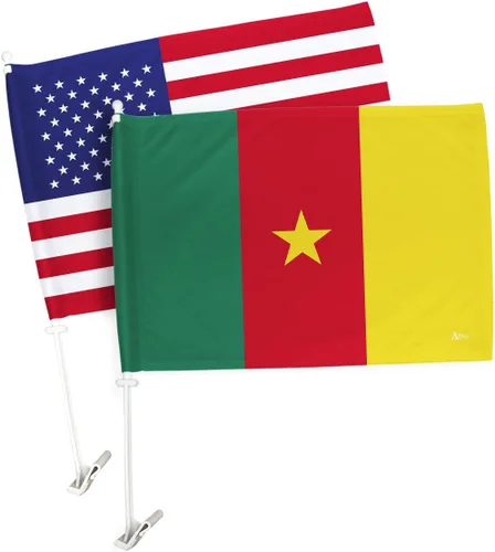 Vista 16 de Paquete de bandera de coche de la Copa del Mundo 2022 de Gales, bandera americana para carros, decoración de automóviles, pancarta pequeña