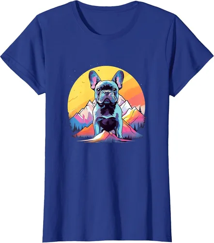 Vista 58 de French Bulldog Dog Men Women Kids T-Shirt Asphalt Grey