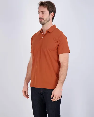 Vista 3 de Real Essentials Paquete de 3: Polo de manga corta de algodón para hombre, de secado rápido, transpirable, (disponible en tallas grandes y altas)