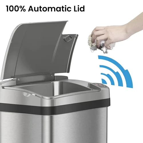 Vista 2 de iTouchless SlimGiant - Organizador de archivos, 4.2 galones con asas