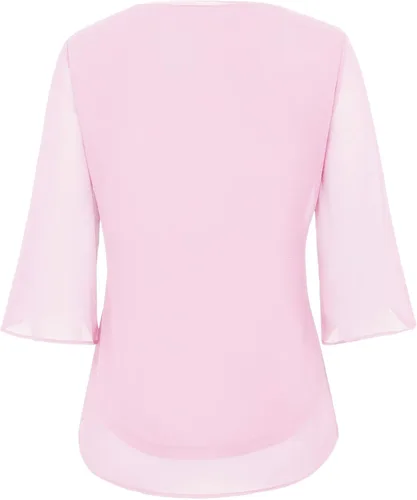 Vista 2 de Blusa casual de gasa para mujer, media manga con vuelo