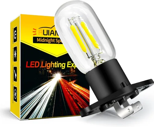 Vista 6 de Ruiandsion Bombilla de microondas Z187 Base 110V 120V 25W Bombilla LED para microondas universal, lámpara de horno en forma de pera, amarilla