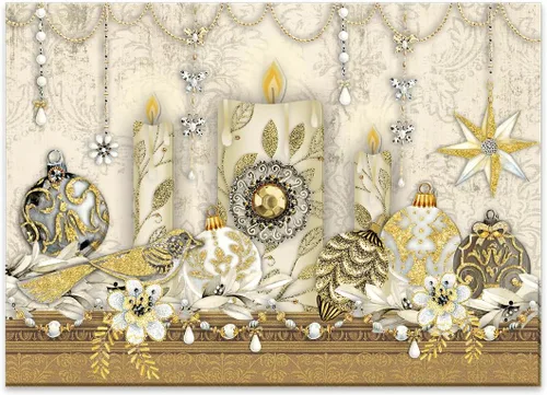 Vista 7 de Punch Studio Child Medallion - Tarjetas navideñas dimensionales en caja con 12 tarjetas y sobres adornados (44696)