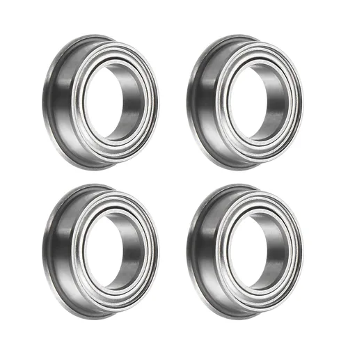 Vista 11 de uxcell MF52ZZ ensanchó el rodamiento de bolas, 4pcs 6.6x16.4x8.2 ft m acero cromado doble blindado ABEC1 cojinetes de brida Double Shielded, ABEC1