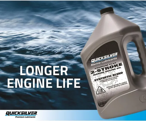 Vista 8 de Quicksilver Premium Plus - Aceite de motor marino de mezcla sintética de 2 tiempos, 2.5 galones