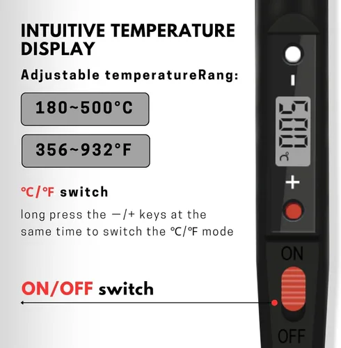 Vista 2 de Kit de Combustión de Madera ACRSIKR, Herramienta de Combustión de Madera con Pantalla LED, Pluma de Pirografía Ajustable de Temperatura