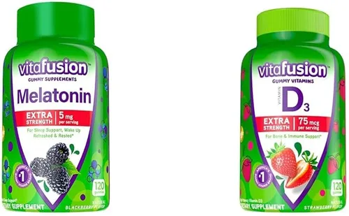 Vista 13 de Vitafusion Vitaminas gomosas de melatonina extra fuertes, 5 mg, 120 unidades de gomitas