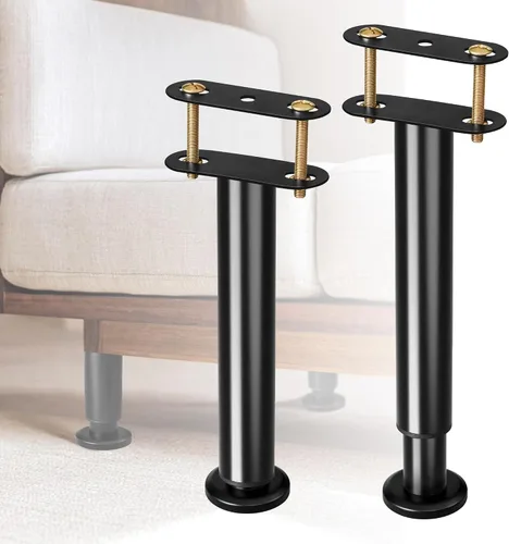 Vista 15 de ZhouDaShu Marco de cama de altura ajustable con patas de soporte central de repuesto con base más ancha, kit de refuerzo de cama para listones