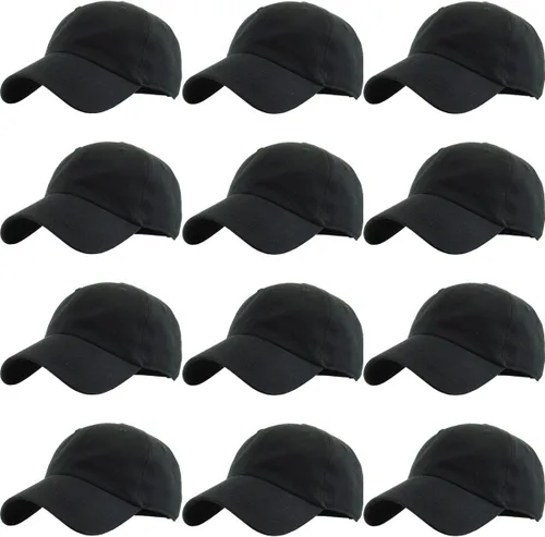 Vista 59 de KBETHOS Gorra de béisbol clásica unisex de algodón ajustable con corona baja - Sombrero liso para papá negro (1 unidad)