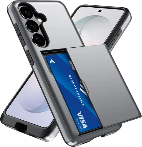 Vista 30 de Qinmay Funda compatible con iPhone 7 Plus/8 Plus con tarjetero, doble capa a prueba de golpes, funda protectora resistente con ranura oculta Negro