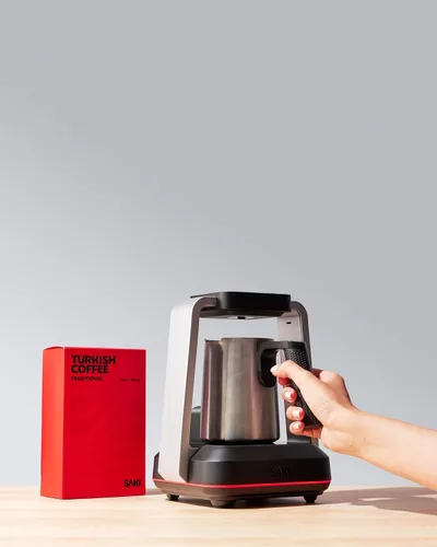 Vista 9 de SAKI - Cafetera eléctrica turca, olla de acero sin plástico, 1-5 tazas