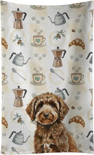 Vista 53 de Caroline's Treasures Afghan Hound - Toalla de cocina para barra de café, terciopelo frontal y lazo de algodón, lavable a máquina Sabueso afgano