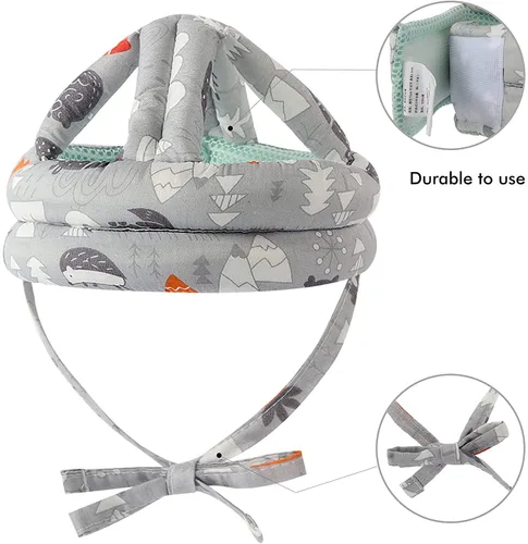 Vista 3 de Casco para caminar para niños pequeños, protector de cabeza para bebé que camina, sin golpes, sombrero protector de cabeza protector para la cabeza