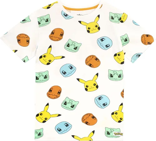 Vista 5 de Pokemon Paquete de 2 camisetas Charmander Squirtle and Pikachu para niños