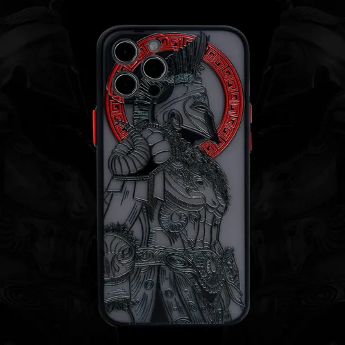 Vista 18 de Cool Gladiator - Funda para teléfono con relieve 3D, compatible con iPhone 7/8/SE, transparente esmerilado y moderno