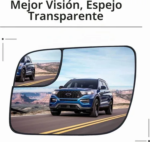 Vista 6 de Reemplazo de espejo lateral calefactado para lado del conductor Ford Explorer 2011 2012 2013 2014 2015 2016 2017 - Para espejo lateral del conductor