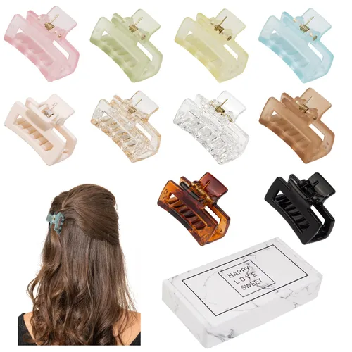 Vista 9 de Cobinaan Pinzas pequeñas para el pelo para mujeres y niñas, 10 piezas de 1.5 pulgadas mini pinzas de mandíbula para cabello fino/grueso medio, clip
