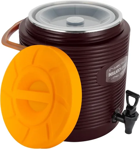Vista 10 de Dispensador de bebidas aislado de acero inoxidable, dispensador térmico de bebidas frías y calientes de 25 L/6.6 galones con espita para té, café
