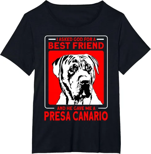Vista 4 de Canary Dog Accessories Apparel Fan Perro De Presa Canario T-Shirt Negro