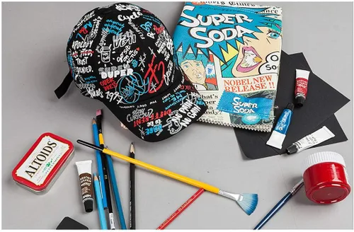 Vista 9 de Flipper Diseñador Graffiti Doodle Gorra de béisbol de algodón para hombres y mujeres, sombrero Kpop con borde curvo, ajustable