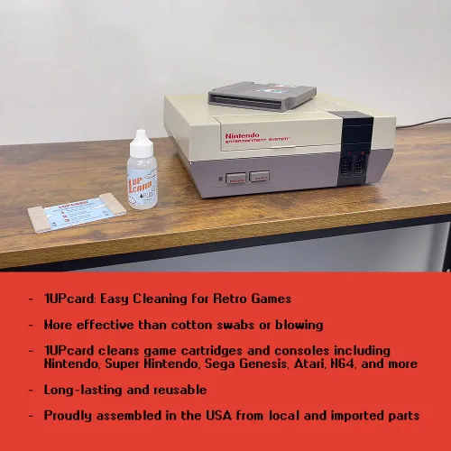 Vista 3 de 1UPcard Video Game Cartridge Cleaning Kit - Multi-Size Kit with Fluid