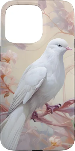 Vista 30 de Funda para iPhone 12 Pro Max Dove of Peace White Dove Pink Floral