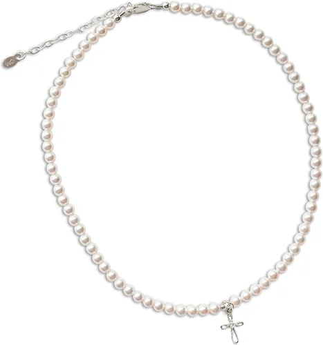 Vista 7 de Cherished Moments Cross Bracelet, .925 Sterling Silver or 14K Gold-Plated oro-SM (0-9 meses)