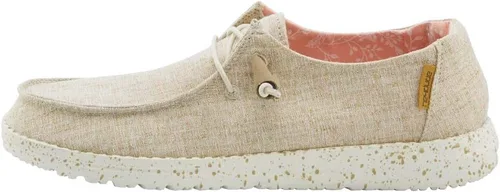 Vista 24 de Hey Dude Wendy Chambray - Zapatos para mujer, mocasines con cordones para mujer, cómodos y ligeros Aurora Blanco 2