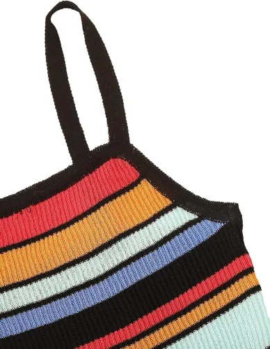 Vista 3 de SweatyRocks - Camiseta sin mangas para mujer, de punto acanalado con botones en el frente