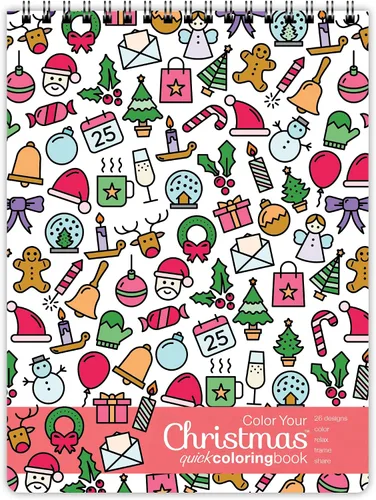Vista 10 de Libro para colorear de Navidad para adultos (encuadernado lateralmente)