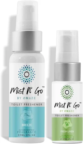 Vista 62 de Mist N' Go by Omaze - Aerosol de Baño de Viaje para Inodoro Eliminador de Olores - Aerosol de Inodoro de Viaje para Ambientador de Aire de Baño