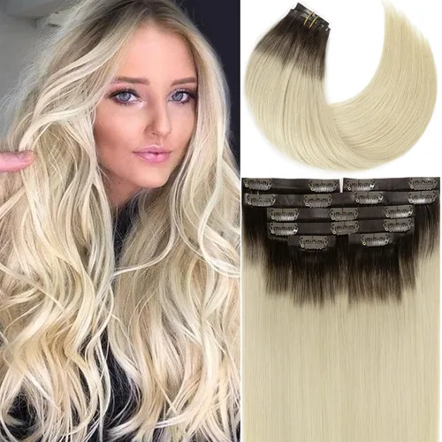 Vista 85 de Lacer Extensiones de cabello humano Remy sin costuras, color negro #1, ultra fino, doble trama de poliuretano, invisible, 7 unidades, 4.33 oz