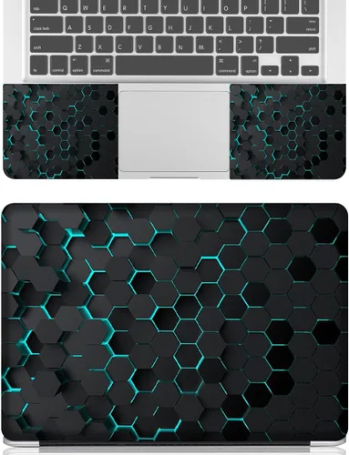 Vista 7 de Adhesivo para laptop de 12.1-15.6 pulgadas, calcomanía reutilizable universal de vinilo para laptop, protector de arte impermeable en color panal