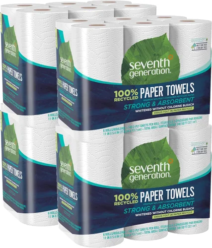 Vista 14 de Seventh Generation Toallas de papel, 100% papel reciclado, 2 capas, 1 rollo (el embalaje puede variar)