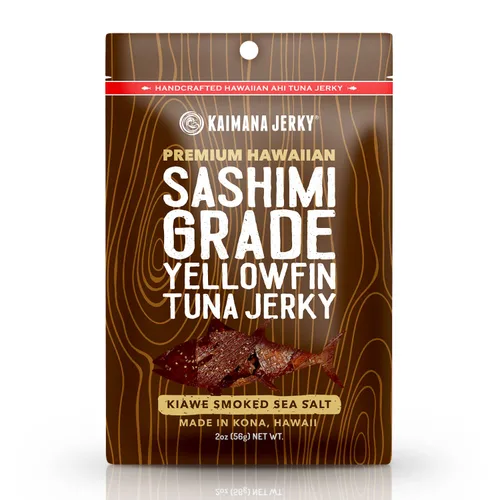 Vista 9 de Kaimana Ahi Atún Jerky, chile hawaiano, 2 onzas, capturado en la naturaleza, alto en Omega 3, totalmente natural, fabricado en los Estados Unidos