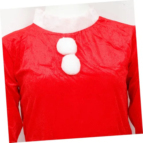 Vista 2 de KESYOO - Disfraz de Papá Noel para mujer, diseño de Papá Noel con gorro rojo y accesorios de cosplay