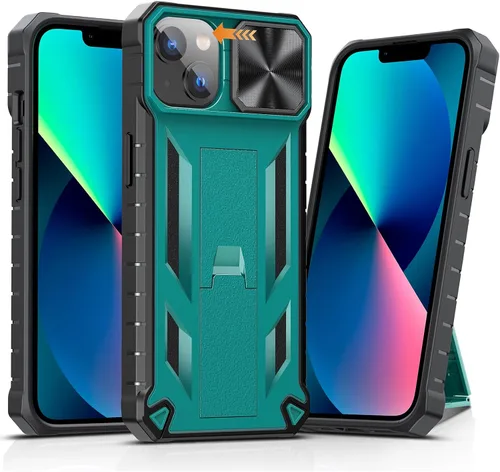 Vista 8 de SOiOS Funda para iPhone 16e 2025: Funda para iPhone 13 iPhone14 con soporte Funda protectora de grado militar a prueba de golpes TPU duradero