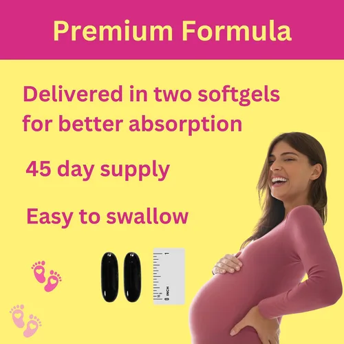 Vista 2 de Greenfield Nutritions - Vitaminas prenatales halal con DHA y ácido fólico, multivitamínico prenatal esencial para el embarazo con hierro, contiene