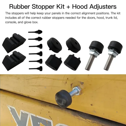 Vista 2 de Kit de tapones de goma negra para Camaro 67 68 69, tanto para cupé como convertible