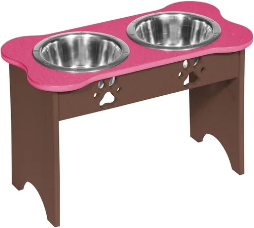 Vista 145 de Poly Lumber - Comedero doble de hueso mediano de 2 cuartos de galón, color negro