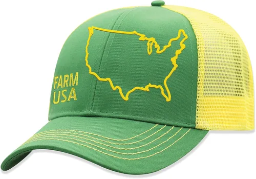 Vista 51 de John Deere Gorra de béisbol con logotipo y malla trasera con contraste, para hombre